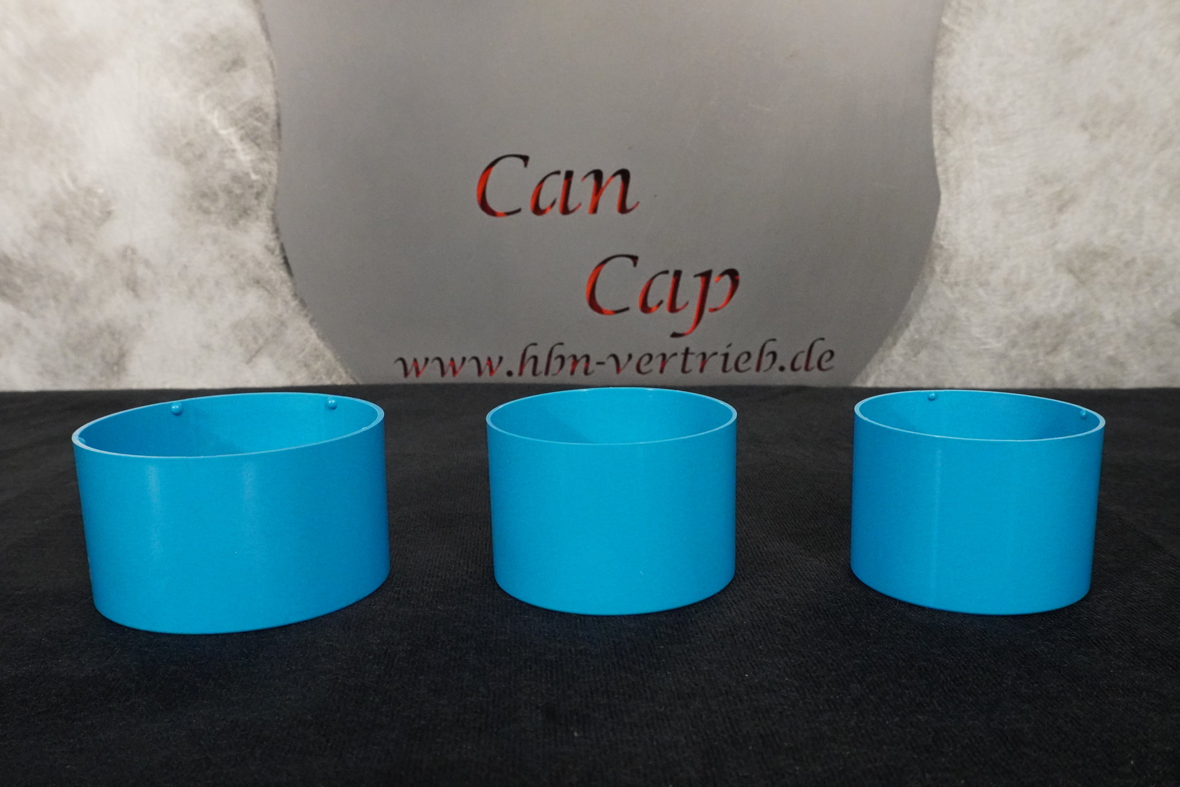 Can Cap 3er Set Türkis für Dosendurchmesser ca.(Groß 68mm, Mittel 58mm, Klein 54mm)