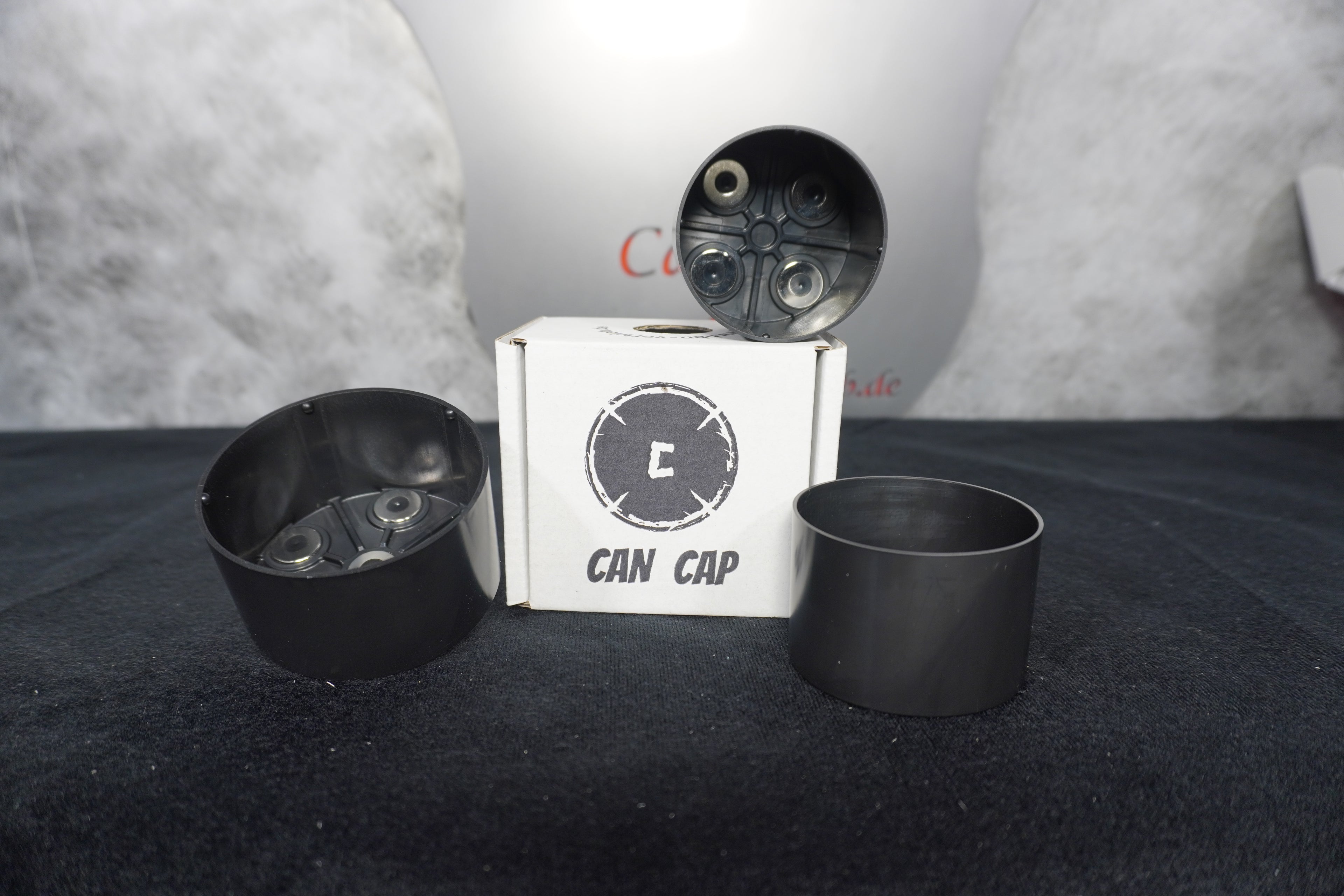 Can Cap 3er Set Schwarz für Dosendurchmesser ca.(Groß 68mm, Mittel 58mm, Klein 54mm)